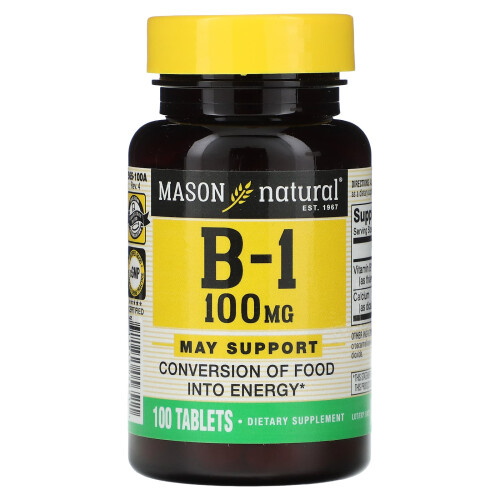 Mason Natural, B-1, 100 mg, 100 Tabletten