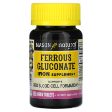 Mason Natural, Eisen(II)-gluconat, 100 grüne Tabletten