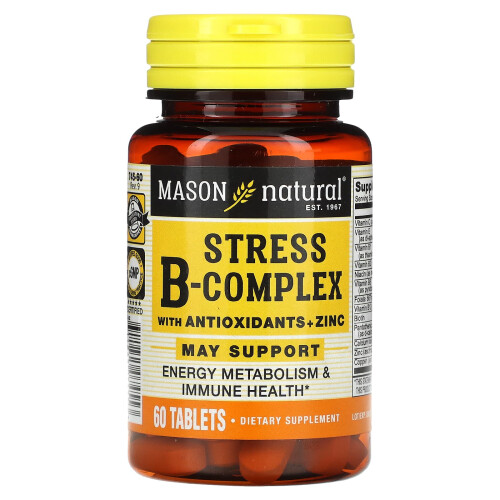Mason Natural, Stress B-Komplex mit Antioxidantien+Zink, 60 Tabletten