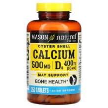 Mason Natural, Austernschalen-Kalzium Plus D3, 250 Tabletten