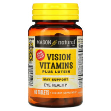 Mason Natural, Vision Vitamins Plus Lutein, 60 Tabletten