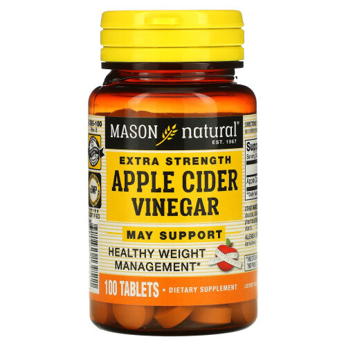 Mason Natural, Extra Stärke Apfelessig, 100 Tabletten