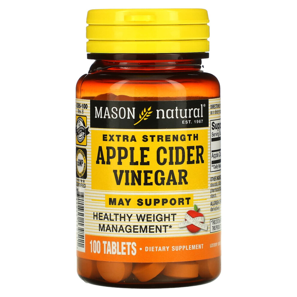 Mason Natural , Extra Strength Apple Cider Vinegar, 100 Tablets