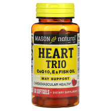 Mason Natural, Herz Trio, CoQ10, E & Fischöl, 60 Softgels