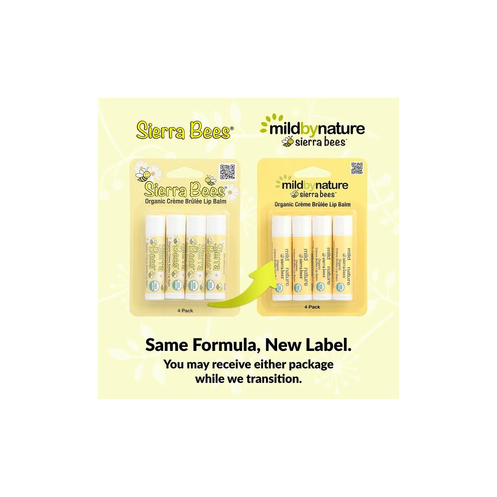 Mild By Nature Sierra Bees, Organic Lip Balms, Creme Brulee
