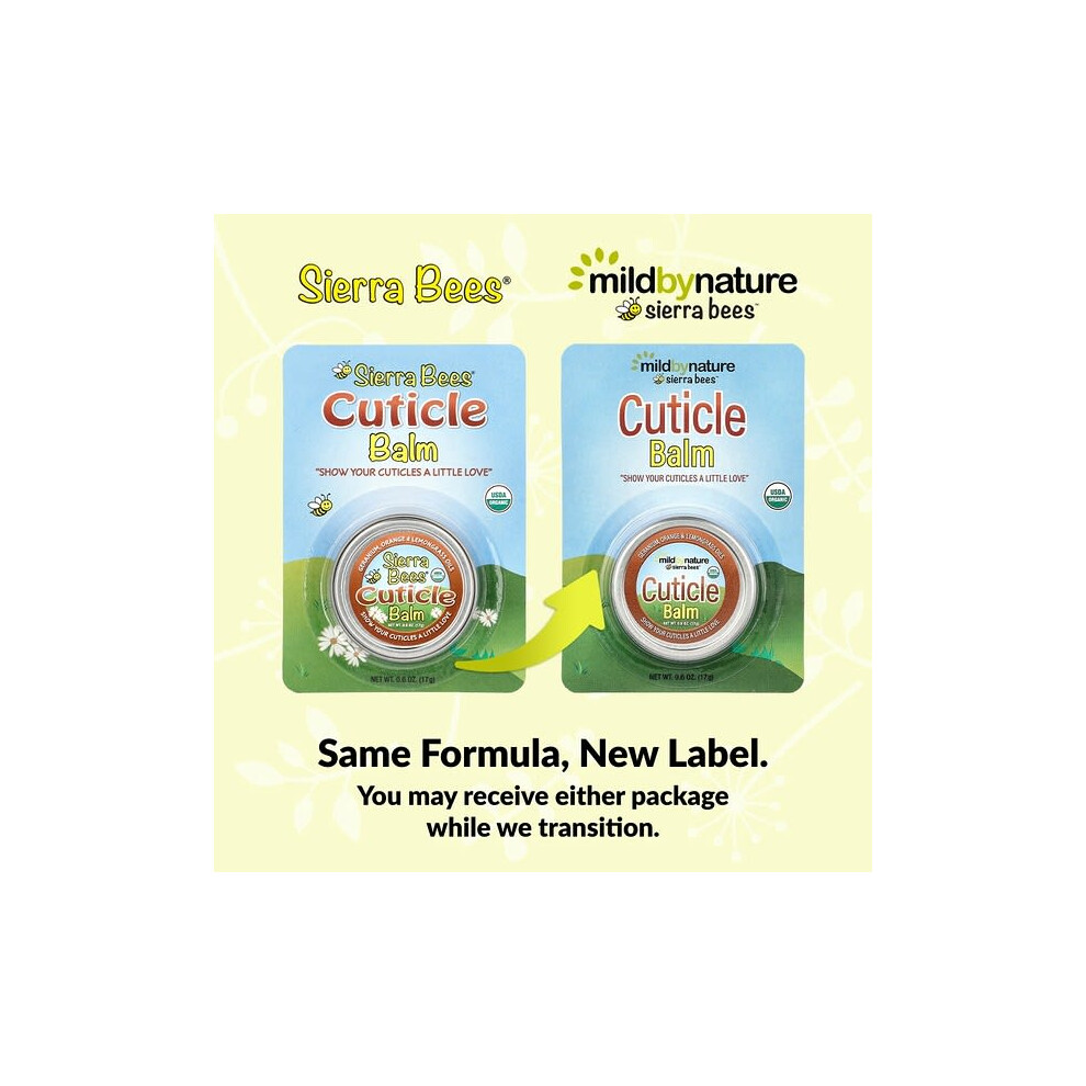 Mild By Nature Orange Sierra Bees, Cuticle Care Balm, Geranium, & Lemongrass