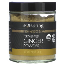 Dr. Mercola, Solspring, Biodynamique, Poudre de Gingembre Fermenté, 2.4 oz (70 g)