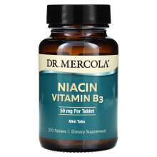 Dr. Mercola, Niacine, Vitamine B3, 50 mg, 270 Comprimés