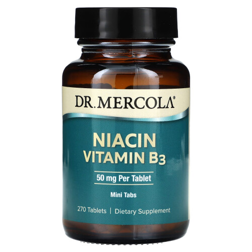 Dr. Mercola, Niacine, Vitamine B3, 50 mg, 270 Comprimés