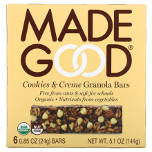 MadeGood, Müsliriegel, Kekse & Crème, 6 Riegel, je 0,85 oz (24 g)