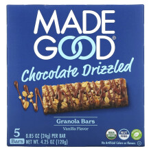 MadeGood, Granola-Riegel, Schokoladen-Überzug, Vanille, 5 Riegel, je 0,85 oz (24 g)