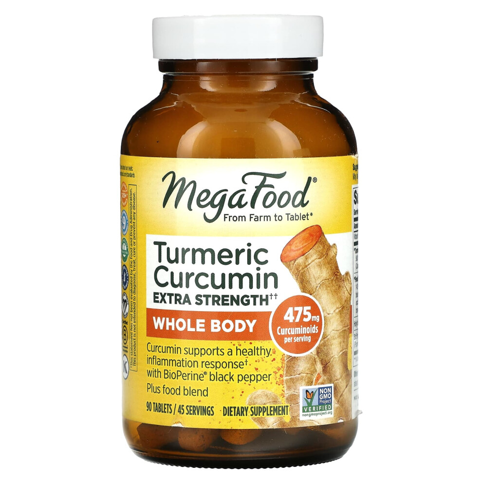 Photos - Vitamins & Minerals MegaFood , Turmeric Curcumin Extra Strength, 90 Tablets 