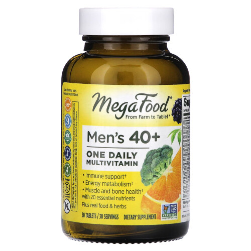MegaFood, Men 40+ One Daily Multivitamin, 30 Tabletten