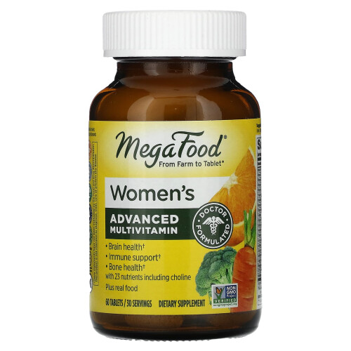 MegaFood, Multivitamines Avancées Pour Femmes, 60 Comprimés