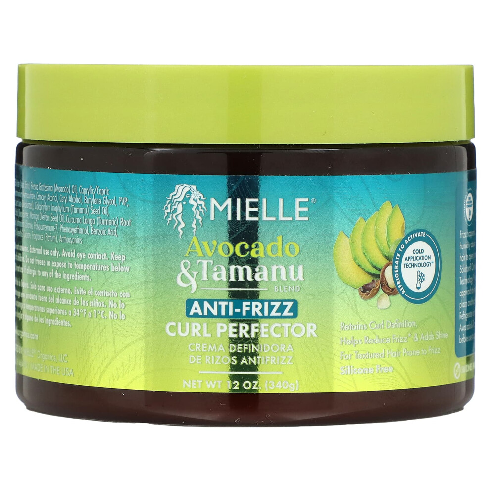 Mielle , Anti-Frizz Curl Perfector, Avocado & Tamanu, 12 Oz (340 G)