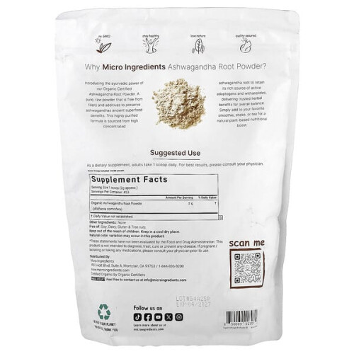 Organisches Ashwagandha-Wurzelpulver 2