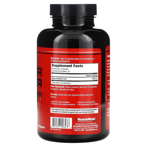 MuscleMeds, Carnivor Rinderleber, 180 Kapseln 2