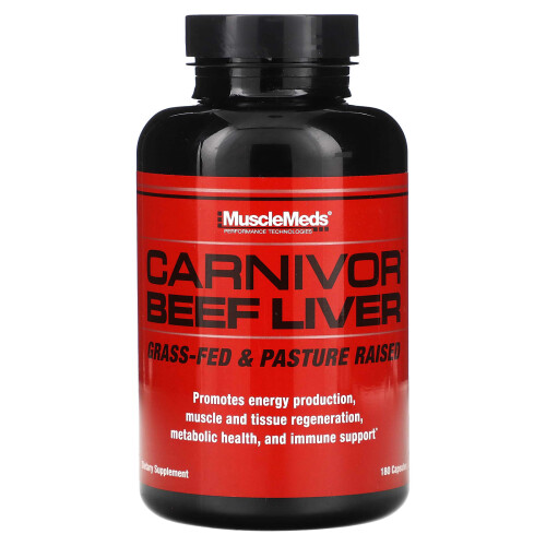MuscleMeds, Carnivor Rinderleber, 180 Kapseln
