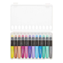 KINGART 581-12 Metallic-Gelstift-Set, K nstler-Pigmentstifte, 12 satte Metallic-Farben, wasserl slich, cremig und geruchlos, zur Verwendung auf P