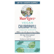 MaryRuth's, Vegane Chlorophyll Flüssigtropfen, Pfefferminze, 50 mg, 2 fl oz (60 ml)