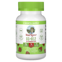 MaryRuth's, D3 + B12 Gummis, Erdbeere, 60 Gummis