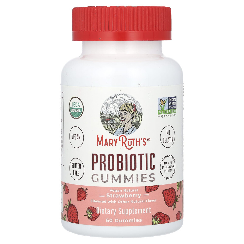 Maryruth's , Probiotic Gummies, Strawberry 60 Gummies