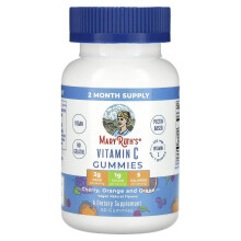 MaryRuth's, Vitamin C Gummibärchen, Kirsche, Orange und Traube, 125 mg, 60 Gummibärchen
