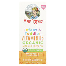 MaryRuth's, Gouttes Liquides Biologiques de Vitamine D3 pour Nourrissons et Tout-Petits, 6 Mois - 3 Ans, Non Aromatisées, 0,5 fl oz (15 ml)