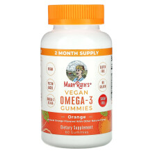 MaryRuth's, Vegane Omega-3 Gummis, Natürliche Orange, 60 Gummis