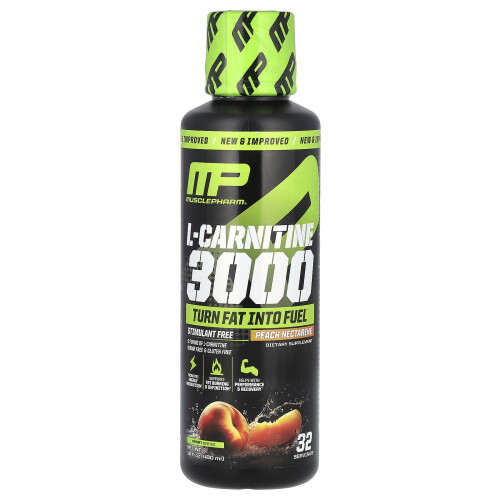 MusclePharm, L-Carnitine 3000, Pêche Nectarine, 16 fl oz (480 ml)