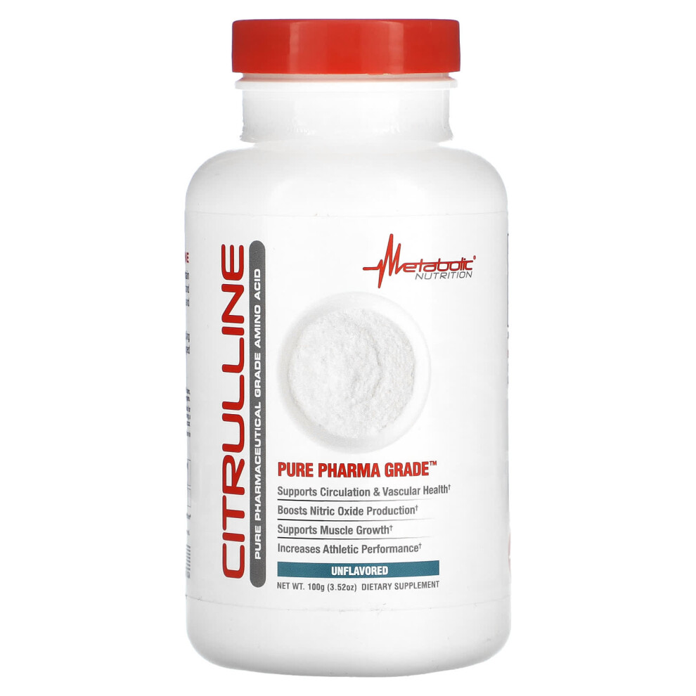 Metabolic Nutrition , Citrulline, Unflavored, 3.52 Oz (100 G)