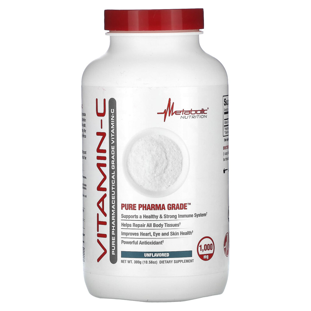 Metabolic Nutrition , Vitamin-C, Unflavored, 1,000 Mg, 10.58 Oz (300 G)