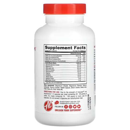 Metabolic Nutrition, Insulean, 90 Gélules 2