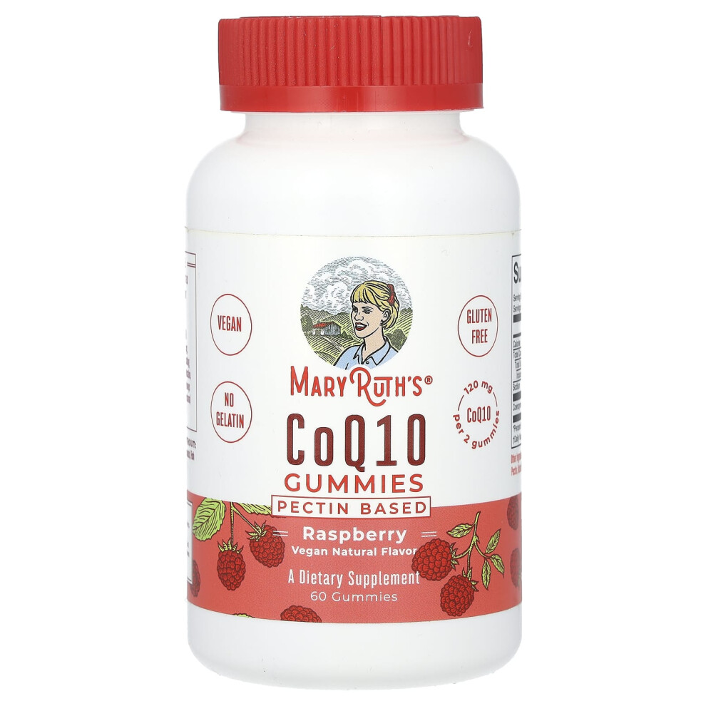 Maryruth's , Coq10 Gummies, Raspberry, 120 Mg, 60 Gummies (60 Mg Per Gummy)