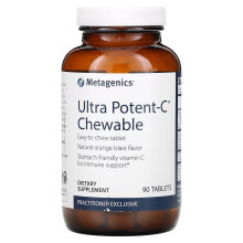 Metagenics, Ultra Potent-C Kautabletten, Natural Orange Blast, 90 Tabletten