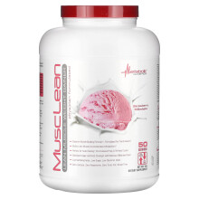 Metabolic Nutrition, MuscLean, Gain de Masse Musculaire Maigre, Milkshake à la Fraise, 5 lb
