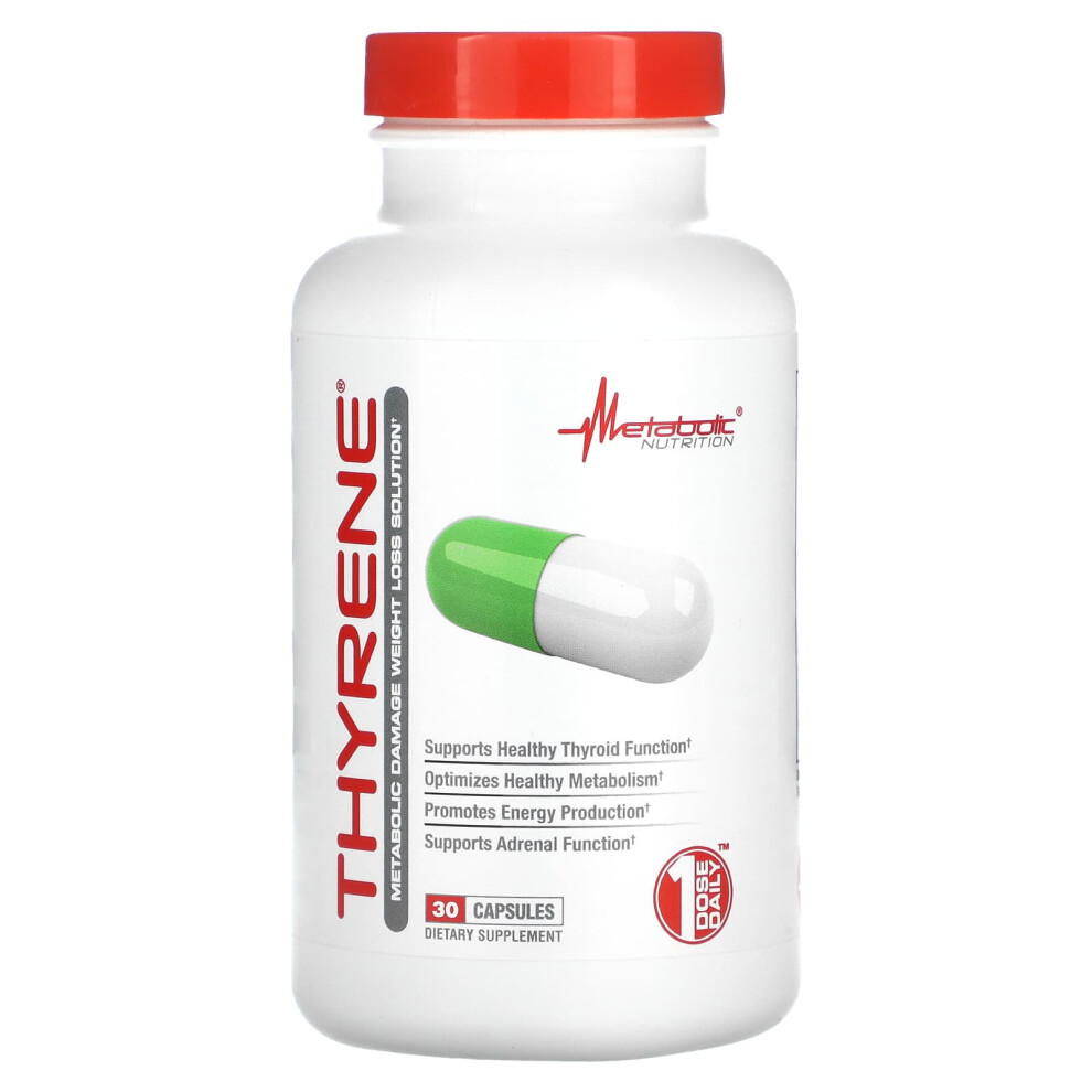 Metabolic Nutrition , Thyrene, Metabolic Damage Weight Loss Solution, 30 Capsules