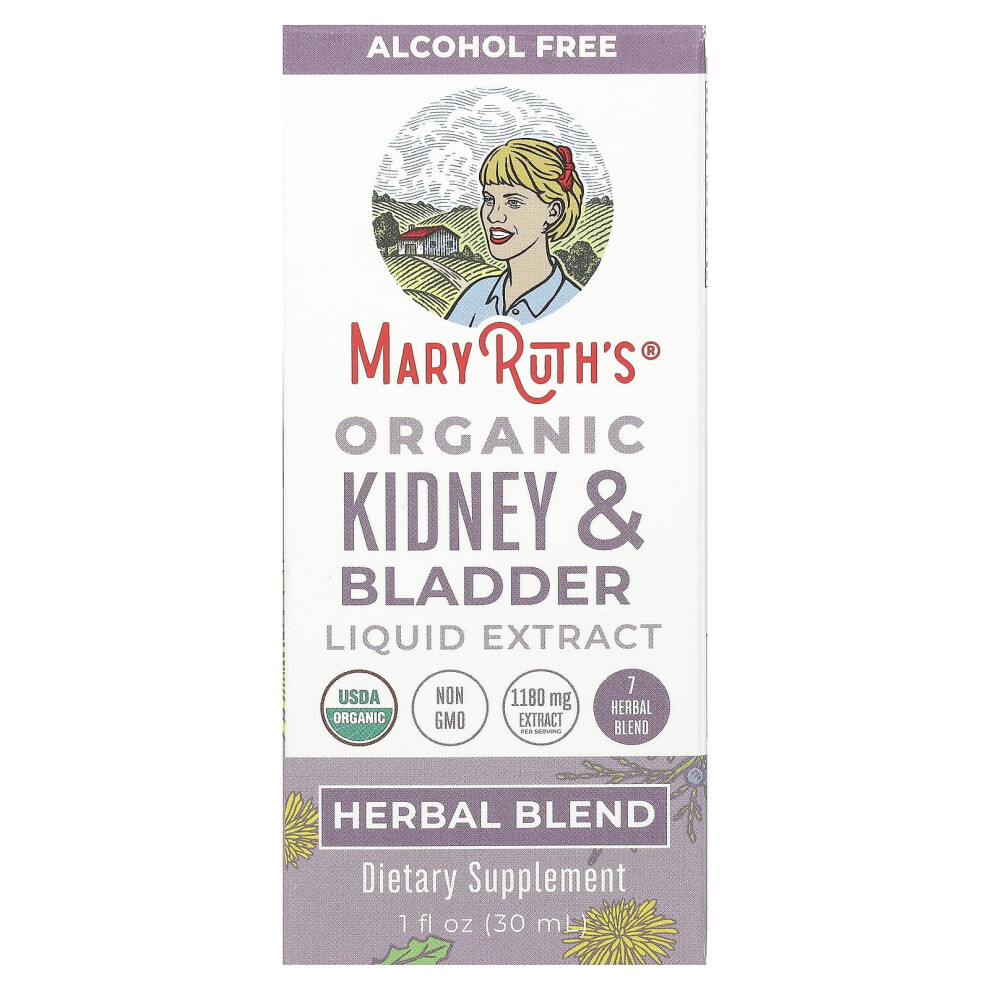 Maryruth's , Organic Kidney & Bladder Liquid Extract, Alcohol Free, 1 Fl Oz (30 Ml)