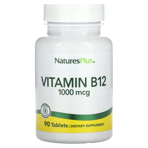 NaturesPlus, Vitamin B12, 1.000 mcg, 90 Tabletten