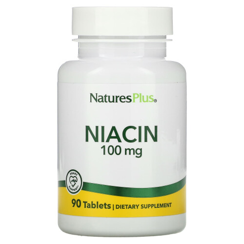 NaturesPlus, Niacin, 100 mg, 90 Tabletten