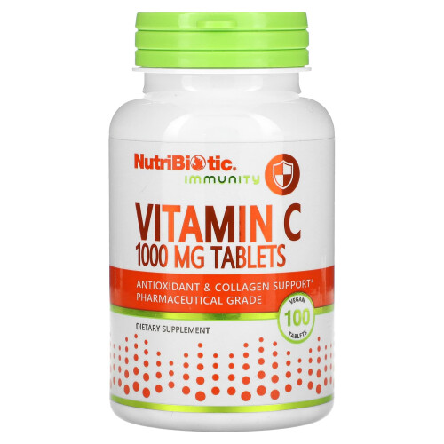 NutriBiotic, Immunité, Vitamine C, 1 000 mg, 100 Comprimés Végétaliens