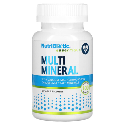 NutriBiotic, Essentials, Multi Mineral, 100 Glutenfreie Kapseln