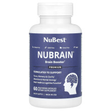 NuBest, Nubrain, Gehirn-Booster, 60 Vegetarische Kapseln