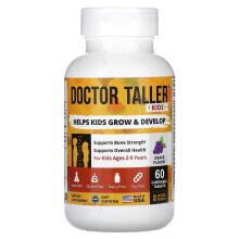 NuBest, Doctor Taller, Kinder 2-9 Jahre, Traube, 60 Kautabletten