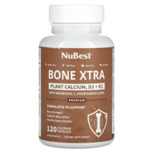 NuBest, Bone Xtra, Pflanzenkalzium, D3 + K2, 120 Vegetarische Kapseln