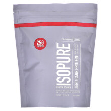 Isopure, Zero Carb Proteinpulver, Erdbeeren & Sahne, 1 Pfund (454 g)