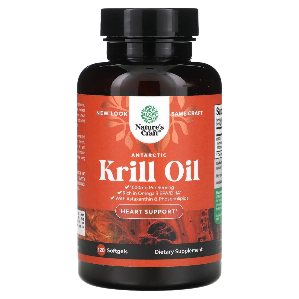 Nature's Craft , Antarctic Krill Oil, 500 Mg, 120 Softgels