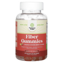 Nature's Craft, Faser-Gummis, Orange und gemischte Beeren, 60 Gummis
