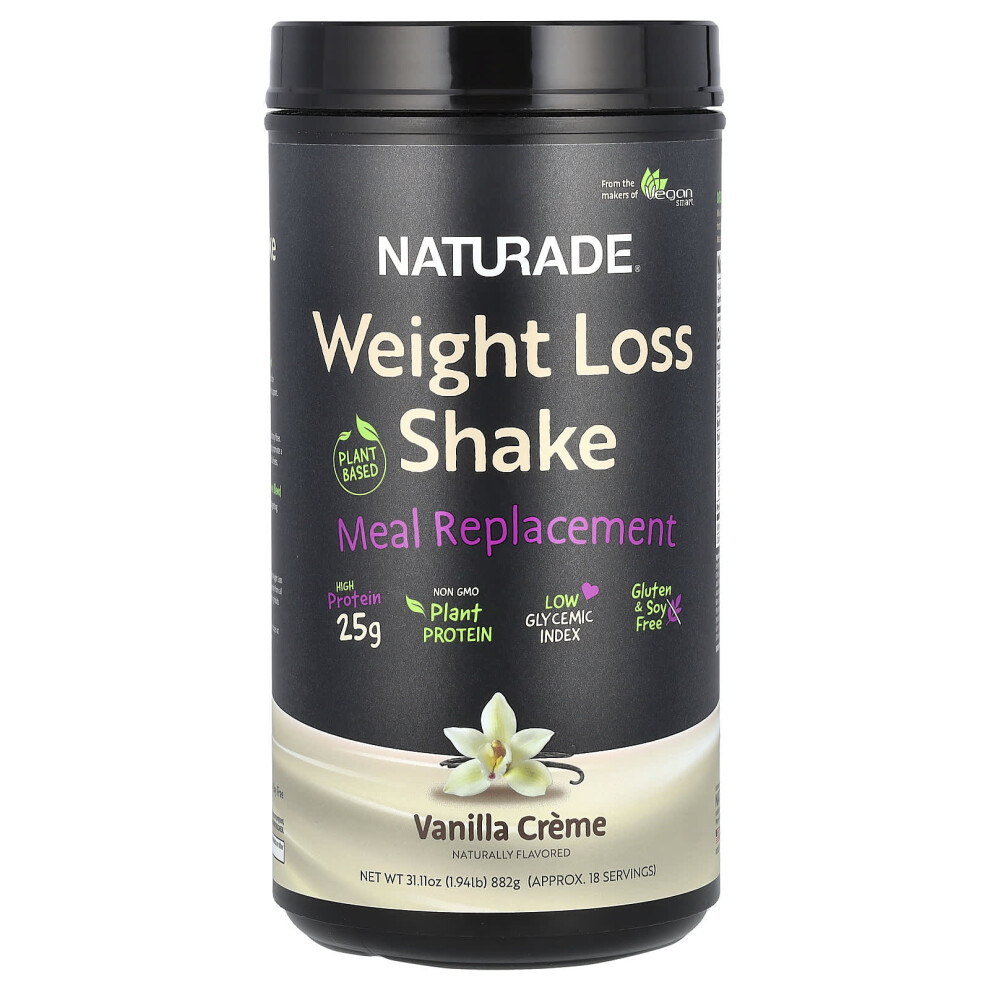 Naturade , Weight Loss Shake, Plant Based Meal Replacement, Vanilla Creme, 1.94 Lb (882 G)