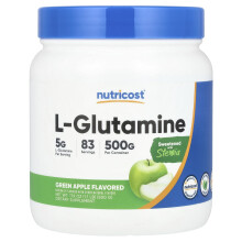 Nutricost, L-Glutamin, Grüner Apfel, 17,9 Unzen (500 g)